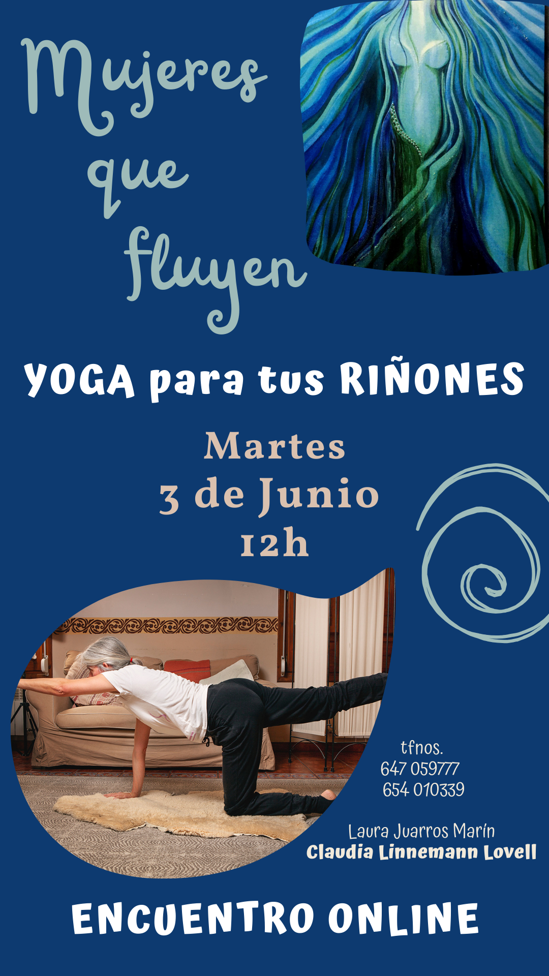 cartel Sesión de YOGA para los RIÑONES